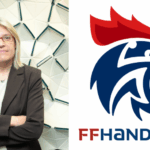 Portrait de Béatrice Barbusse avec le logo de la Fédération Française de Handball