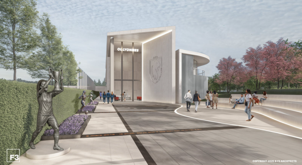 Vision conceptuelle du futur centre d'entraînement de l'OL Lyonnes