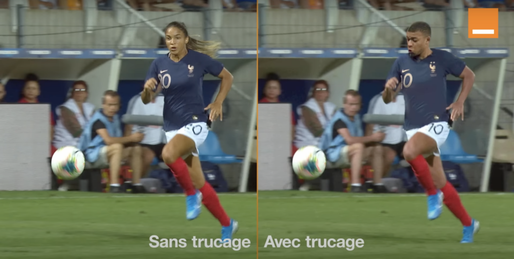 Extrait de la campagne de publicité d'Orange pour la Coupe du Monde Féminine de Football 2023