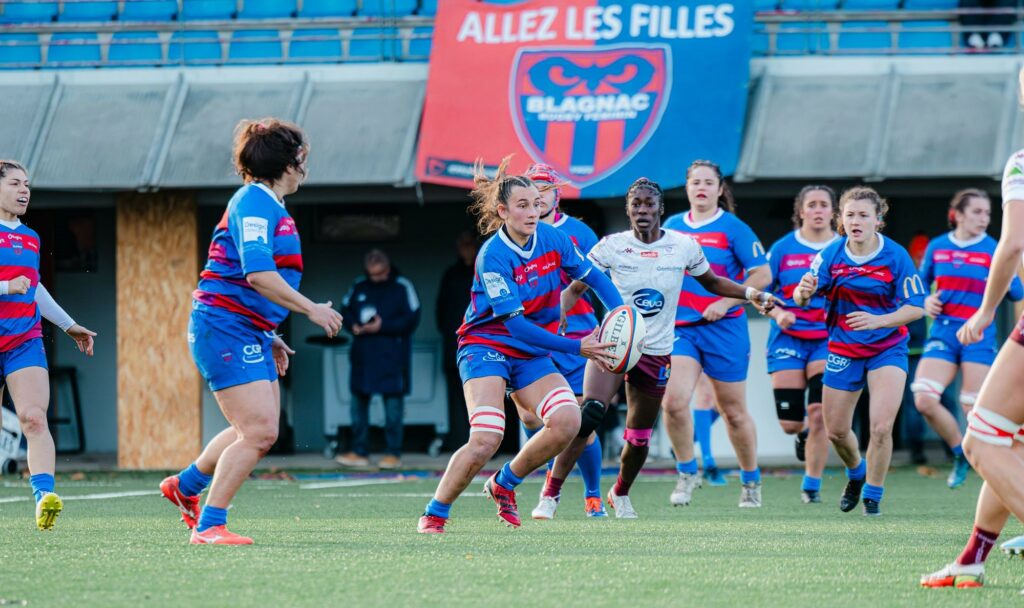 Joueuses de Blagnac au stade Ernest-Argelès